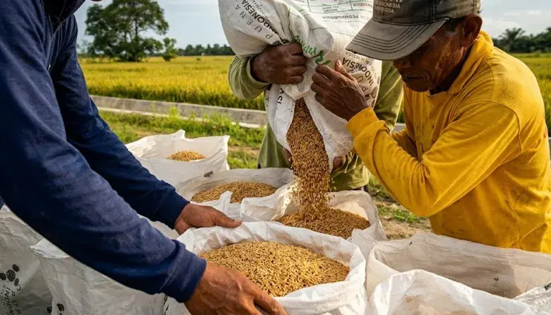 Panen padi 2026 di Penajam Paser Utara mulai berlangsung. Produksi ditargetkan 50 ribu ton GKP untuk menjaga ketahanan pangan daerah.