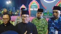 Ribuan warga meriahkan Gebyar Idul Fitri 1447 H di Bundaran Gaforaya dengan pesta kembang api dan rangkaian kegiatan seru.