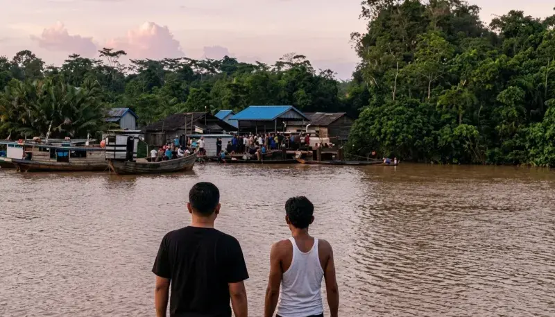 Tim SAR temukan korban tenggelam di Sungai Landak usai jatuh dari kelotok. Diduga ayan kambuh saat menyeberang.