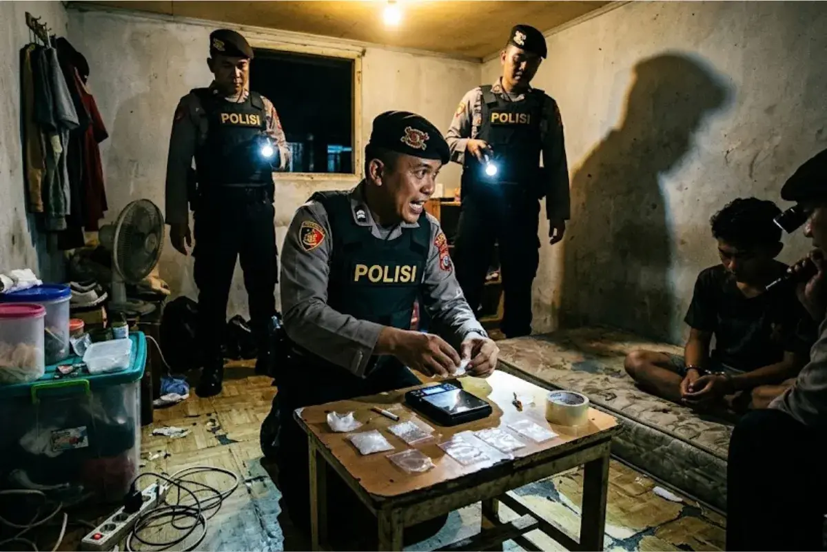 Polisi Ketapang mengungkap jaringan sabu di Delta Pawan. Tiga pelaku ditangkap dan 103 gram sabu diamankan, sementara satu tersangka masih buron. (Ilustrasi)